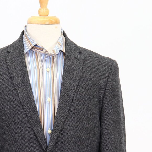 Mark & Spencer 40L Gray HB 2-Button Sport Coat Blazer Jacket P168 - Picture 5 of 11